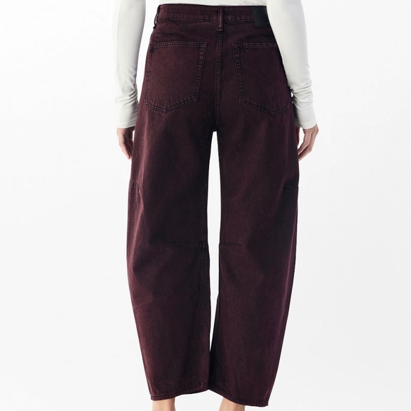 Rag & Bone Charlie High-Rise Barrel Jeans in Burnt Burgundy Size 29 - Picture 5 of 7